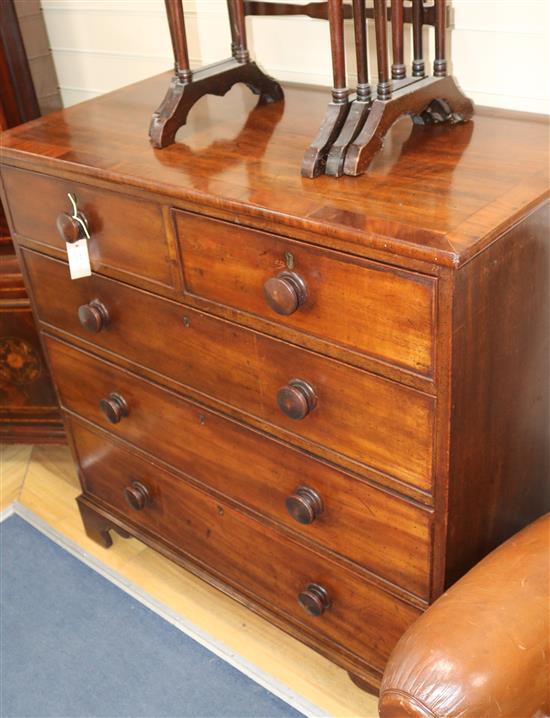 A George III mahogany chest of drawers W.102cm